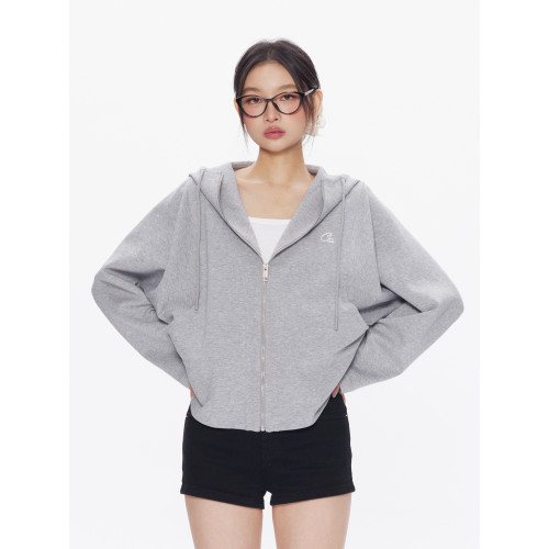 CODICE LAB 空氣層可調節抽褶花苞邊收腰連帽衛衣寬松短款上衣 CODICE LAB 空氣層可調節抽褶花苞邊收腰連帽衛衣寬松短款上衣