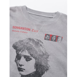 SONGAADON 25FW Babsi人像印花水洗套頭衛衣