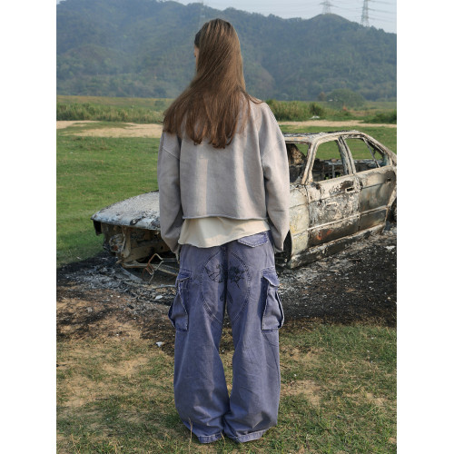 SONGAADON 25FW Babsi人像印花水洗套頭衛衣 SONGAADON 25FW Babsi人像印花水洗套頭衛衣