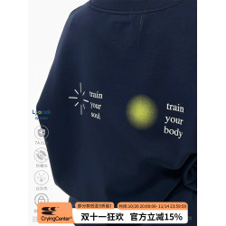 CryingCenter光環印花恒溫暖皮吸溼速乾7A抗菌長袖圓領衛衣男女款