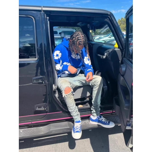 高版本DENIM TEARS木棉花髮泡美式秋冬連帽加絨衛衣男女帽衫加厚 高版本DENIM TEARS木棉花髮泡美式秋冬連帽加絨衛衣男女帽衫加厚