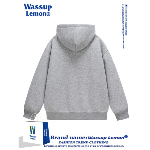 WASSUP LEMON重磅460g連帽開衫衛衣男女同款秋冬寬松加絨加厚外套 WASSUP LEMON重磅460g連帽開衫衛衣男女同款秋冬寬松加絨加厚外套