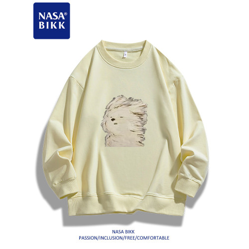 【哈欠小狗】NASA重磅美式衛衣男女情侶印花圓領套頭寬松長袖上衣 【哈欠小狗】NASA重磅美式衛衣男女情侶印花圓領套頭寬松長袖上衣