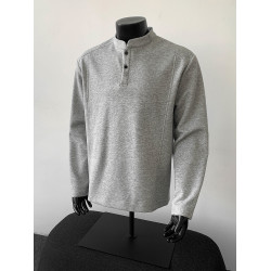 亨利領長袖T恤男款秋冬潮牌重磅美式上衣內搭打底衫加絨加厚衛衣