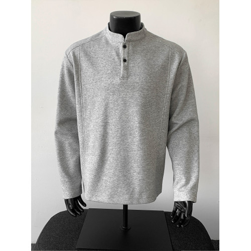 亨利領長袖T恤男款秋冬潮牌重磅美式上衣內搭打底衫加絨加厚衛衣