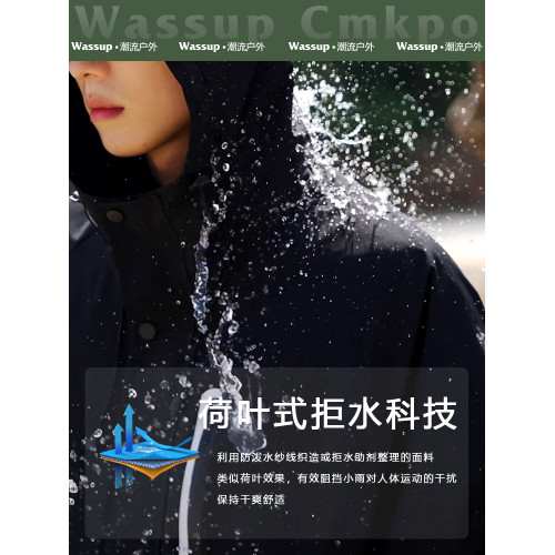 WASSUP CMKPO三防沖鋒衣女2025新款戶外三合一防風登山服加厚外套 WASSUP CMKPO三防沖鋒衣女2025新款戶外三合一防風登山服加厚外套