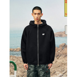 叢林老虎潮牌重磅拉鍊加絨衛衣男美式休閒上衣情侶連帽開衫外套冬