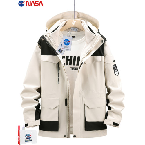 NASA可拆卸三合一沖鋒衣男款2025新款秋冬季外套加肥大碼8XL300斤 NASA可拆卸三合一沖鋒衣男款2025新款秋冬季外套加肥大碼8XL300斤