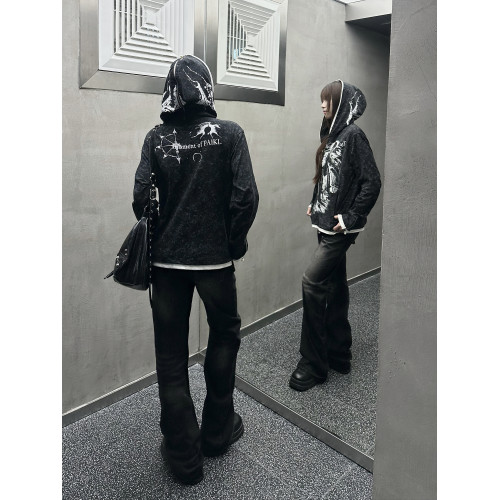 PAIKI「塞勒斯前奏」'魔王'古堡連帽開衫秋冬長袖外套潮衛衣男女 PAIKI「塞勒斯前奏」'魔王'古堡連帽開衫秋冬長袖外套潮衛衣男女