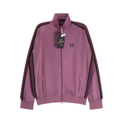 NEEDLES新配色蝴蝶刺綉拉鍊開衫外套春秋立領休閒長袖夾克 潮