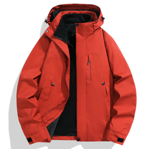 全棉純棉2025戶外登山旅遊沖鋒衣抓絨內膽三合一可拆卸防風防水夾 全棉純棉2025戶外登山旅遊沖鋒衣抓絨內膽三合一可拆卸防風防水夾