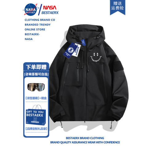 NASA聯名潮牌沖鋒衣男款秋冬季2025新款戶外三合一登山加厚外套女 NASA聯名潮牌沖鋒衣男款秋冬季2025新款戶外三合一登山加厚外套女