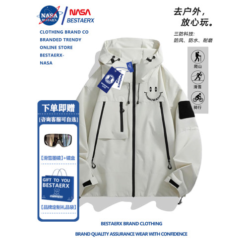 NASA聯名潮牌沖鋒衣男款秋冬季2025新款戶外三合一登山加厚外套女 NASA聯名潮牌沖鋒衣男款秋冬季2025新款戶外三合一登山加厚外套女