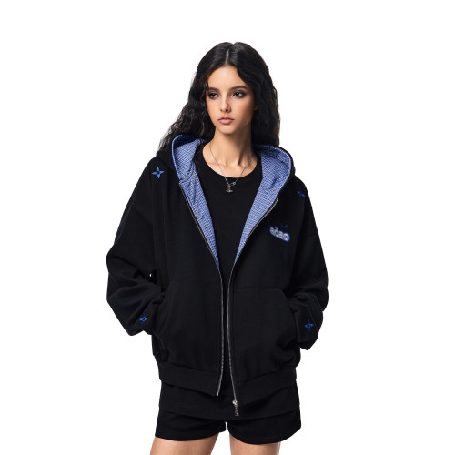 【Achock官方店】美式復古新款格子拼接開衫外套潮牌重磅情侶衛衣 【Achock官方店】美式復古新款格子拼接開衫外套潮牌重磅情侶衛衣