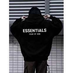 新款essentials植絨拉鍊開衫連帽衛衣男女外套寬松街頭美式fog潮