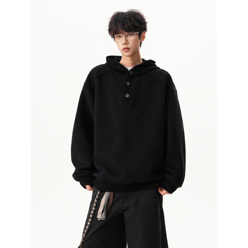 重磅針織連帽衛衣男女秋季美式復古灰色情侶外套寬松大碼運動上衣 重磅針織連帽衛衣男女秋季美式復古灰色情侶外套寬松大碼運動上衣