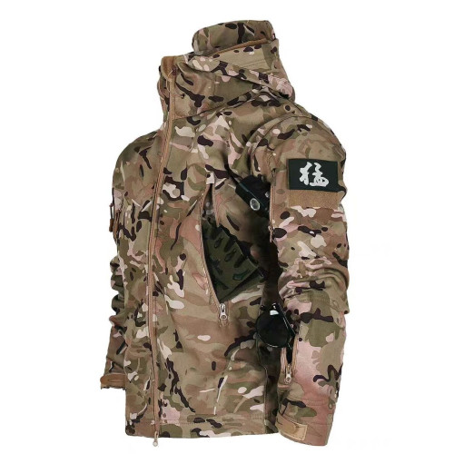 戶外迷彩防寒三合一沖鋒衣男女保暖防水加絨秋冬軟殼多口袋衣外套 戶外迷彩防寒三合一沖鋒衣男女保暖防水加絨秋冬軟殼多口袋衣外套