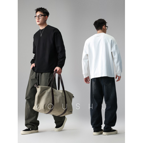 有術「淨廓密織」純色小領口圓領衛衣男秋季美式潮牌打底衫長袖 有術「淨廓密織」純色小領口圓領衛衣男秋季美式潮牌打底衫長袖