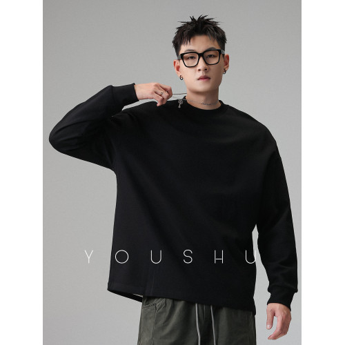 有術「淨廓密織」純色小領口圓領衛衣男秋季美式潮牌打底衫長袖 有術「淨廓密織」純色小領口圓領衛衣男秋季美式潮牌打底衫長袖