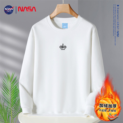NASA聯名潮牌圓領套頭衛衣男士秋冬季加絨加厚打底衫休閒寬松上衣 NASA聯名潮牌圓領套頭衛衣男士秋冬季加絨加厚打底衫休閒寬松上衣