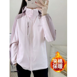 風雪狼沖鋒衣女秋冬季加絨保暖防風外套男大碼登山服加棉沖鋒衣