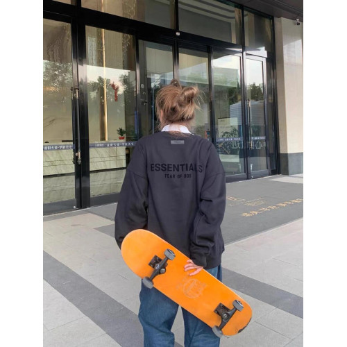 essentials復線fog植絨無帽圓領衛衣美式男女同款高街寬松秋冬季 essentials復線fog植絨無帽圓領衛衣美式男女同款高街寬松秋冬季