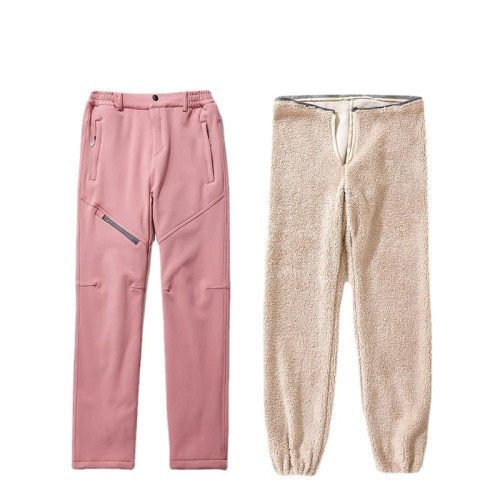 東北戶外沖鋒褲男女士雙層可拆卸加絨加厚羊羔絨防水保暖滑雪褲子 東北戶外沖鋒褲男女士雙層可拆卸加絨加厚羊羔絨防水保暖滑雪褲子