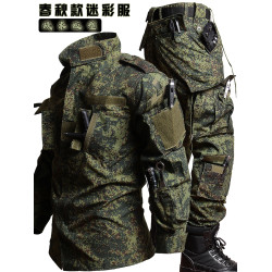 俄軍俄羅斯迷彩服軟殼沖鋒衣套裝男戶外釣魚防風戰術小綠人公髮