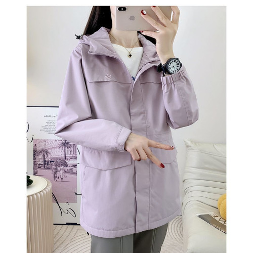 探拓戶外沖鋒衣外套女中長款收腰顯瘦秋冬防風防水保暖加絨登山服 探拓戶外沖鋒衣外套女中長款收腰顯瘦秋冬防風防水保暖加絨登山服