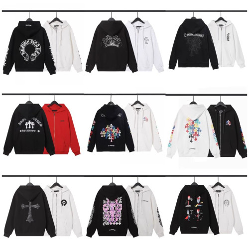 潮牌弗.克羅心男外套旗艦店26SS新款衛衣十字架開衫連帽拉鍊長袖