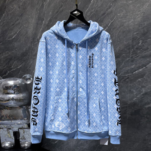 潮牌弗.克羅心男外套旗艦店26SS新款衛衣十字架開衫連帽拉鍊長袖