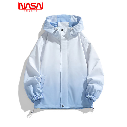 NASA聯名漸變色沖鋒衣外套男女春秋季2025新款連帽休閒防水夾克潮 NASA聯名漸變色沖鋒衣外套男女春秋季2025新款連帽休閒防水夾克潮