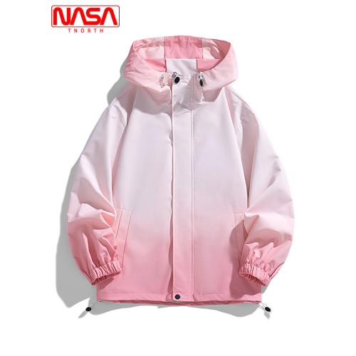 NASA聯名漸變色沖鋒衣外套男女春秋季2025新款連帽休閒防水夾克潮 NASA聯名漸變色沖鋒衣外套男女春秋季2025新款連帽休閒防水夾克潮