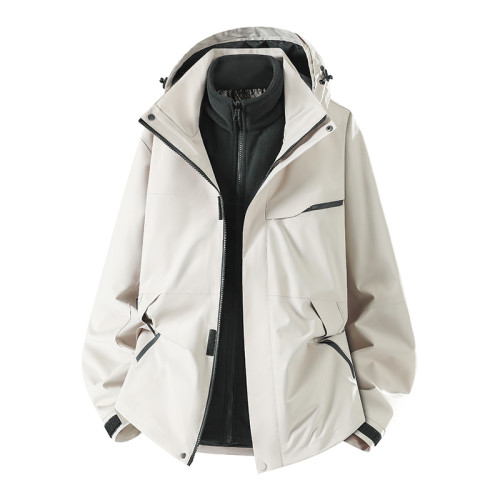 蕉下客沖鋒衣外套男款2025新款冬季加絨加厚戶外三合一風衣夾克男