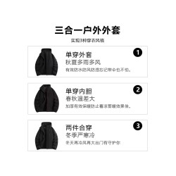 稻草人青果綠沖鋒衣女2025新款三合一戶外硬殼小個子防風外套男款