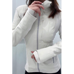 lu同款戶外秋冬加絨軟殼沖鋒衣女運動防水外套拉鍊開衫2025年新款