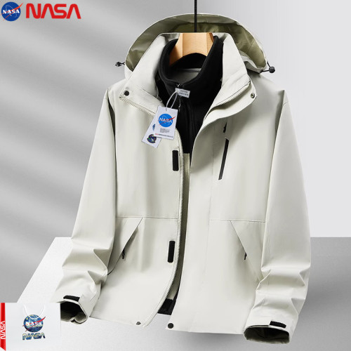 NASA加肥加大男士沖鋒衣外套加絨三合一特大碼300斤可穿8XL青少年 NASA加肥加大男士沖鋒衣外套加絨三合一特大碼300斤可穿8XL青少年