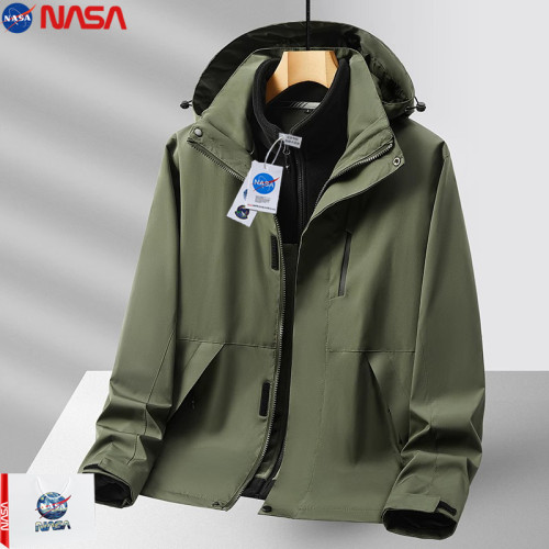 NASA加肥加大男士沖鋒衣外套加絨三合一特大碼300斤可穿8XL青少年 NASA加肥加大男士沖鋒衣外套加絨三合一特大碼300斤可穿8XL青少年