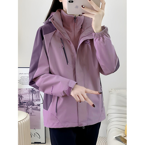 沖鋒衣三合一女冬季加絨加厚中老年可拆卸抓絨衣媽媽外套登山服男 沖鋒衣三合一女冬季加絨加厚中老年可拆卸抓絨衣媽媽外套登山服男