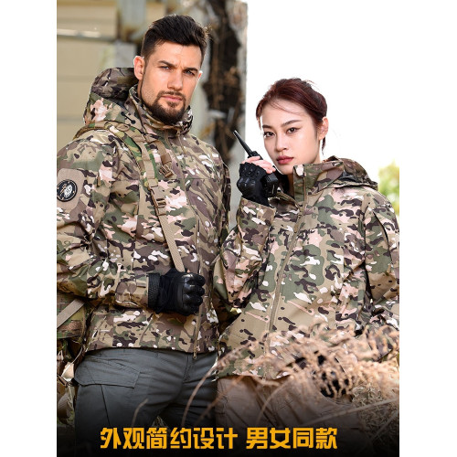 戶外輕量化軟殼外套男女 防風防雨水加絨黑色保暖沖鋒衣戰術迷彩 戶外輕量化軟殼外套男女 防風防雨水加絨黑色保暖沖鋒衣戰術迷彩