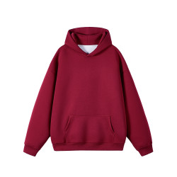 悟空有貨潮牌基礎純色重磅連帽衛衣男女秋季寬松百搭內搭打底上衣