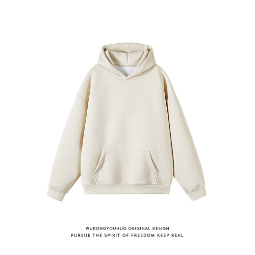 悟空有貨潮牌基礎純色重磅連帽衛衣男女秋季寬松百搭內搭打底上衣 悟空有貨潮牌基礎純色重磅連帽衛衣男女秋季寬松百搭內搭打底上衣