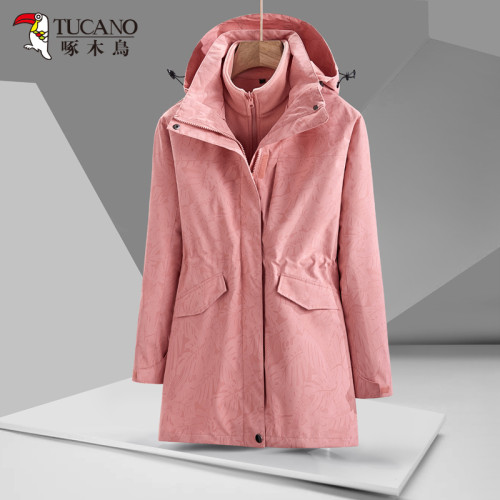 啄木鳥迷彩沖鋒衣女中長款2025冬季新款三合一可拆卸兩件套戶外潮 啄木鳥迷彩沖鋒衣女中長款2025冬季新款三合一可拆卸兩件套戶外潮