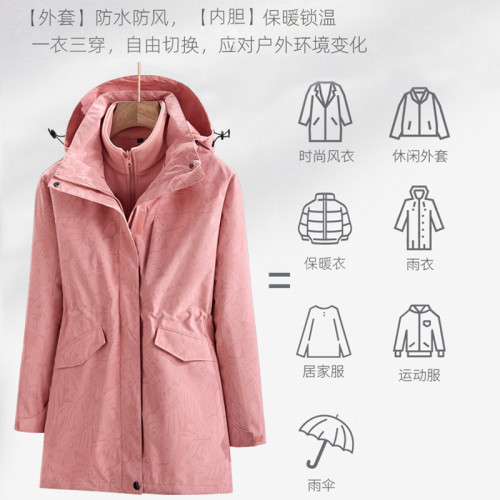 啄木鳥迷彩沖鋒衣女中長款2025冬季新款三合一可拆卸兩件套戶外潮 啄木鳥迷彩沖鋒衣女中長款2025冬季新款三合一可拆卸兩件套戶外潮