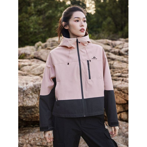 防潑水戶外沖鋒衣女款25年春季連帽徒步登山外套夾克修身運動撞色 防潑水戶外沖鋒衣女款25年春季連帽徒步登山外套夾克修身運動撞色