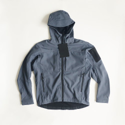 戶外軟殼沖鋒衣防風雨保暖加絨夾克外套機能多口袋秋冬季男裝