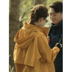 劉亦菲黃亦玫同款輕薄連帽沖鋒衣工裝外套三合一防風女登山夾克潮