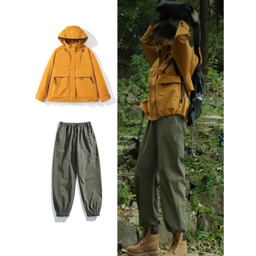 劉亦菲黃亦玫同款輕薄連帽沖鋒衣工裝外套三合一防風女登山夾克潮 劉亦菲黃亦玫同款輕薄連帽沖鋒衣工裝外套三合一防風女登山夾克潮