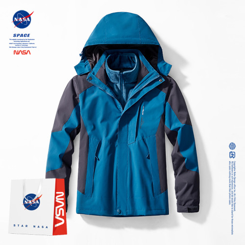 NASA戶外秋冬季三合一防風防水防潮男女同款情侶沖鋒衣上衣外套 NASA戶外秋冬季三合一防風防水防潮男女同款情侶沖鋒衣上衣外套