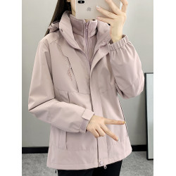 沖鋒衣外套女款2025秋冬新款三合一可拆卸防風防水加厚登山風衣男